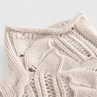 Nadège | Pull torsadé à col montant
