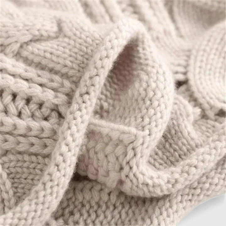 Nadège | Pull torsadé à col montant