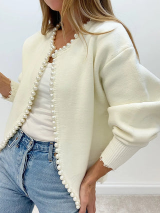 Esther | Cardigan en maille orné de perles
