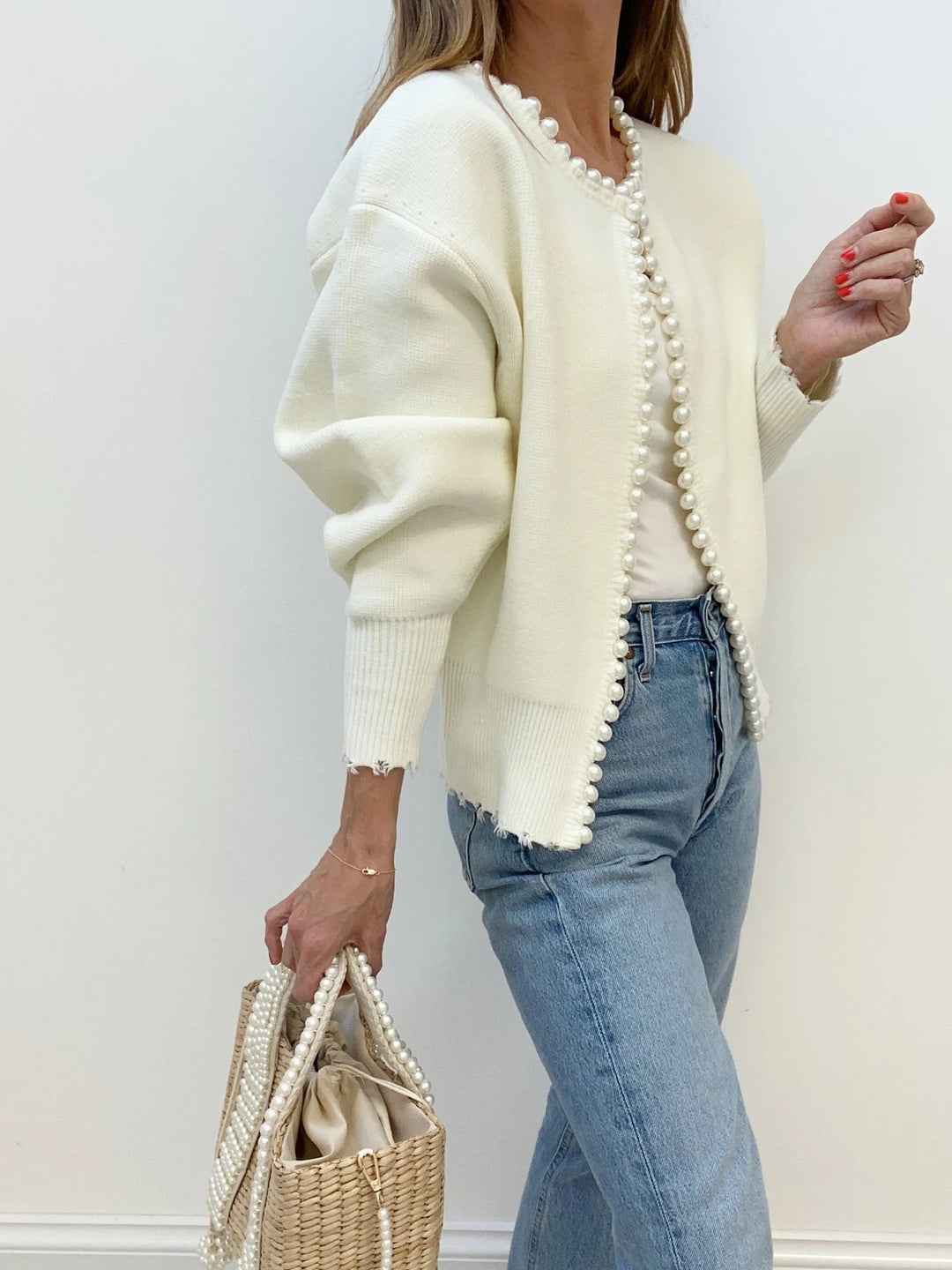 Esther | Cardigan en maille orné de perles