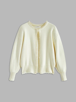 Esther | Cardigan en maille orné de perles