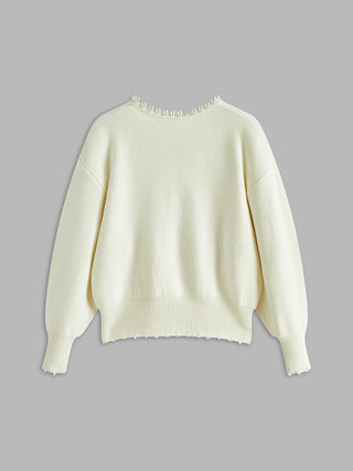 Esther | Cardigan en maille orné de perles