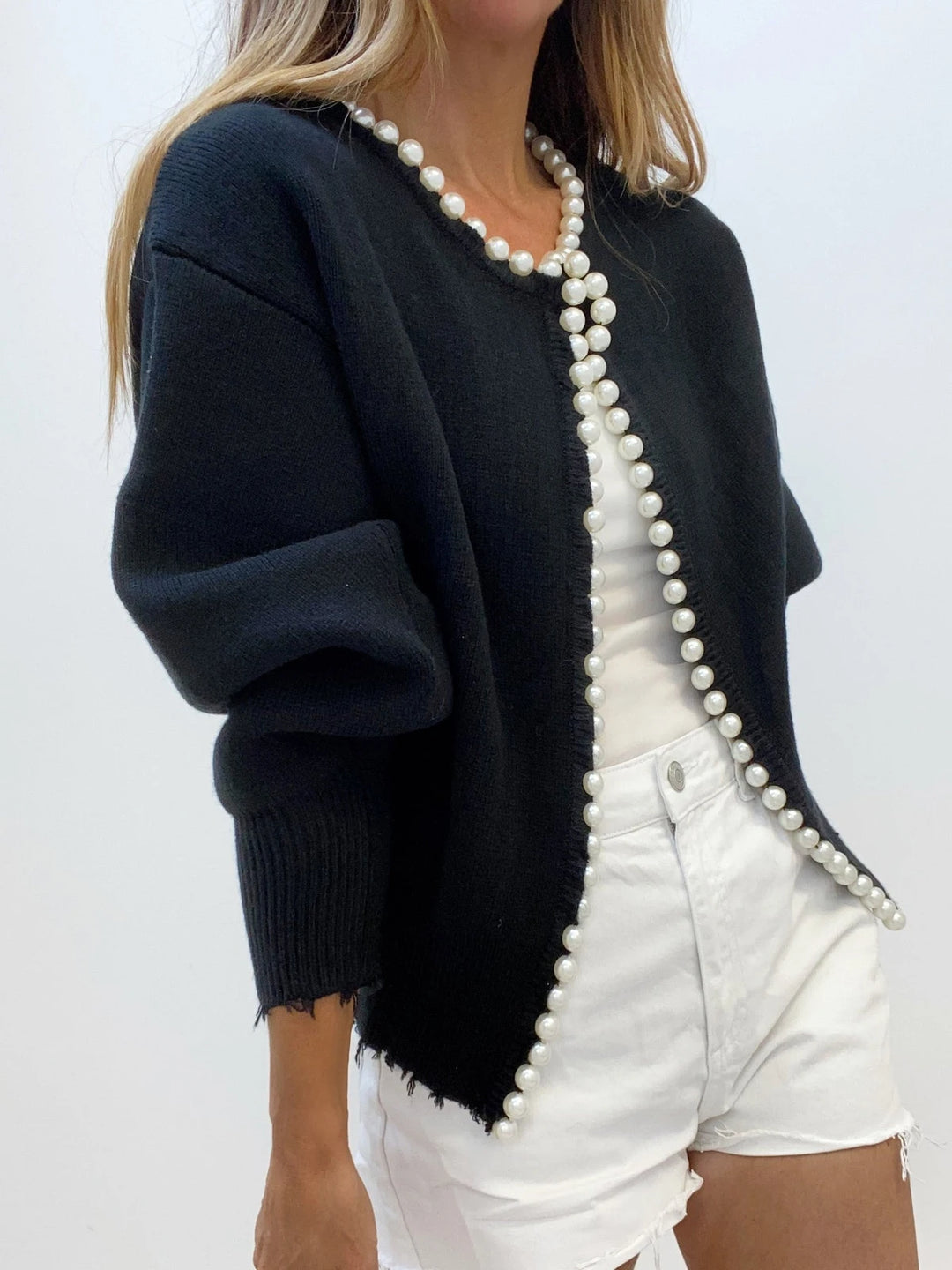 Esther | Cardigan en maille orné de perles