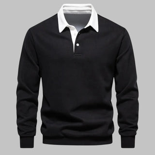 Sylvain – pull col polo contrasté