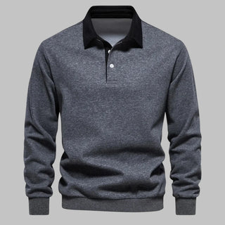 Sylvain | Pull col polo contrasté