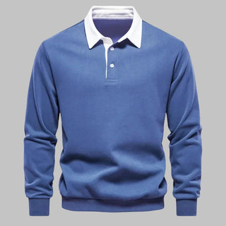 Sylvain | Pull col polo contrasté