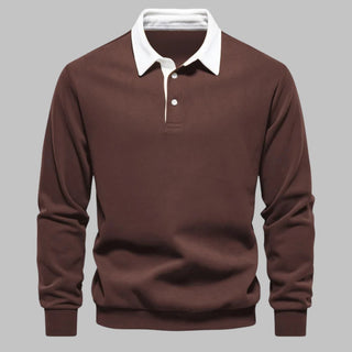 Sylvain | Pull col polo contrasté