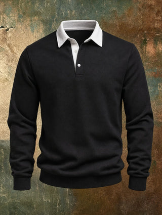 Sylvain | Pull col polo contrasté