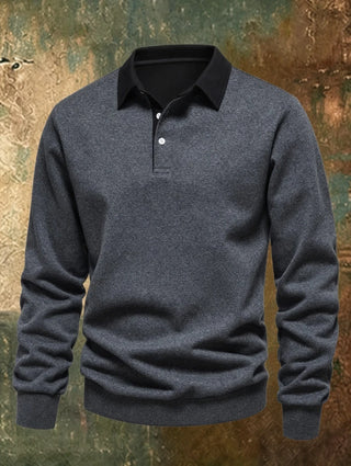 Sylvain | Pull col polo contrasté