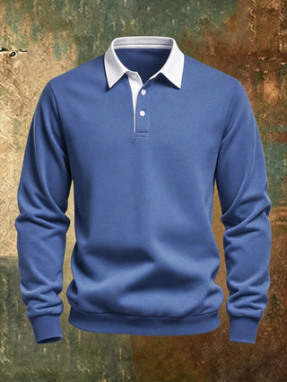Sylvain | Pull col polo contrasté