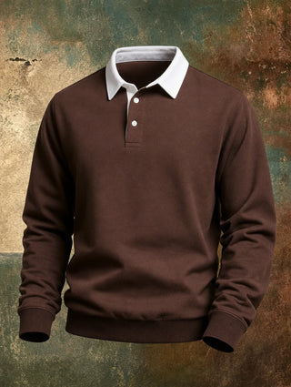 Sylvain | Pull col polo contrasté