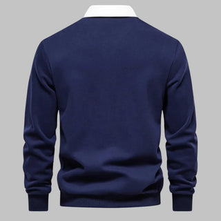 Sylvain | Pull col polo contrasté