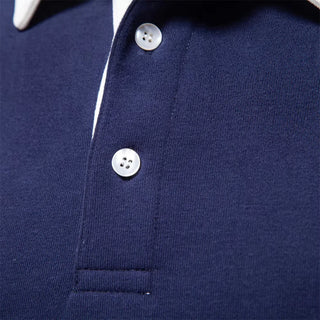Sylvain | Pull col polo contrasté