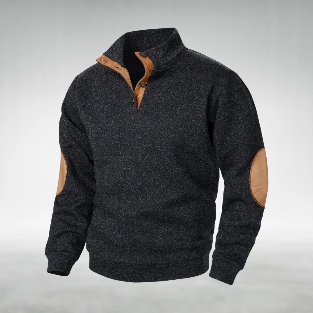 Ernest | Pull col boutonné à coudières