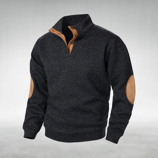 Ernest | Pull col boutonné à coudières