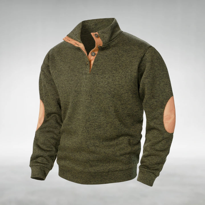 Ernest | Pull col boutonné à coudières