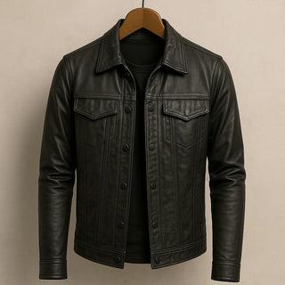 Ambroise | Veste effet cuir style trucker