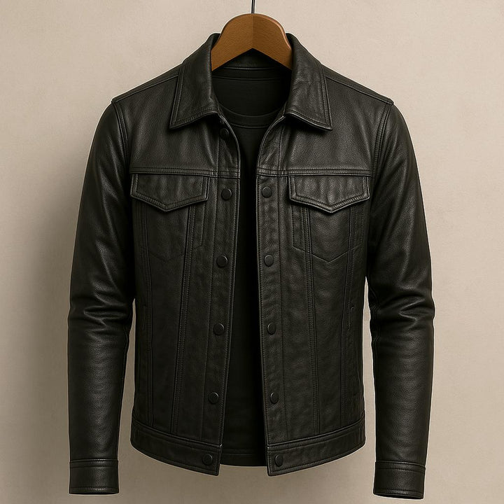 Ambroise | Veste effet cuir style trucker