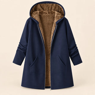 Ysoline | Manteau à capuche doublé effet sherpa