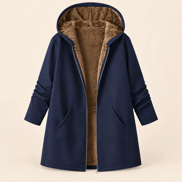 Ysoline | Manteau à capuche doublé effet sherpa