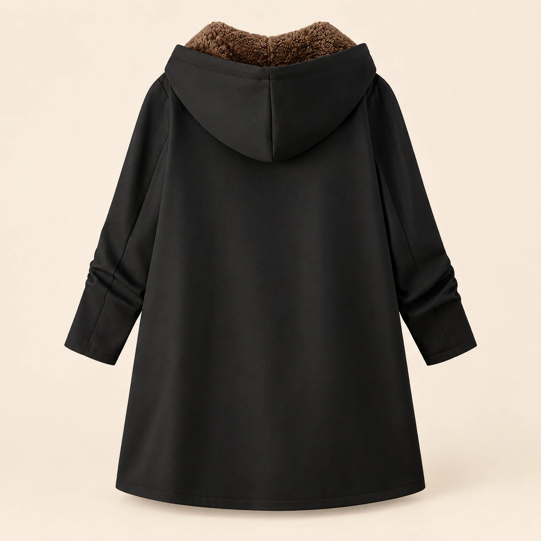 Ysoline | Manteau à capuche doublé effet sherpa