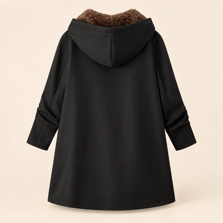 Ysoline | Manteau à capuche doublé effet sherpa