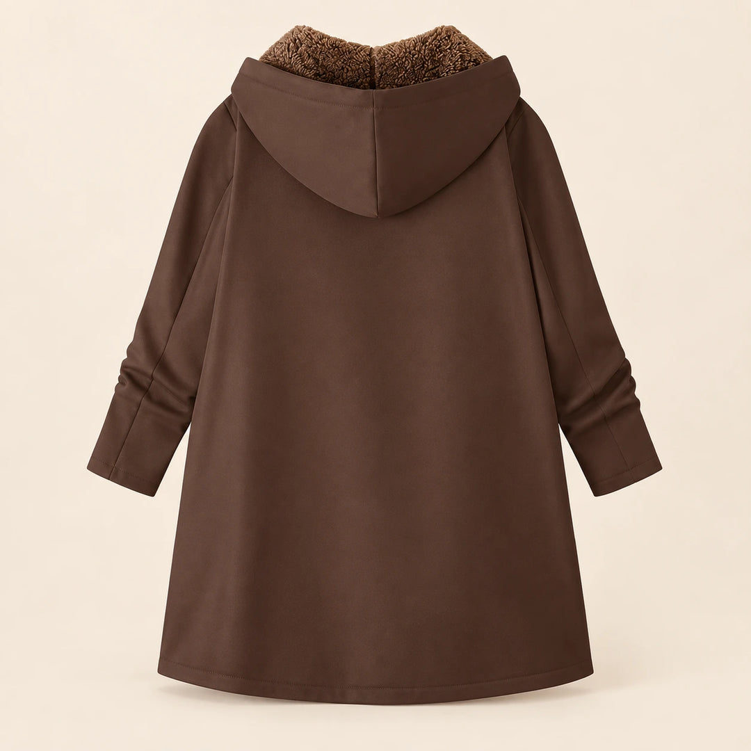 Ysoline | Manteau à capuche doublé effet sherpa