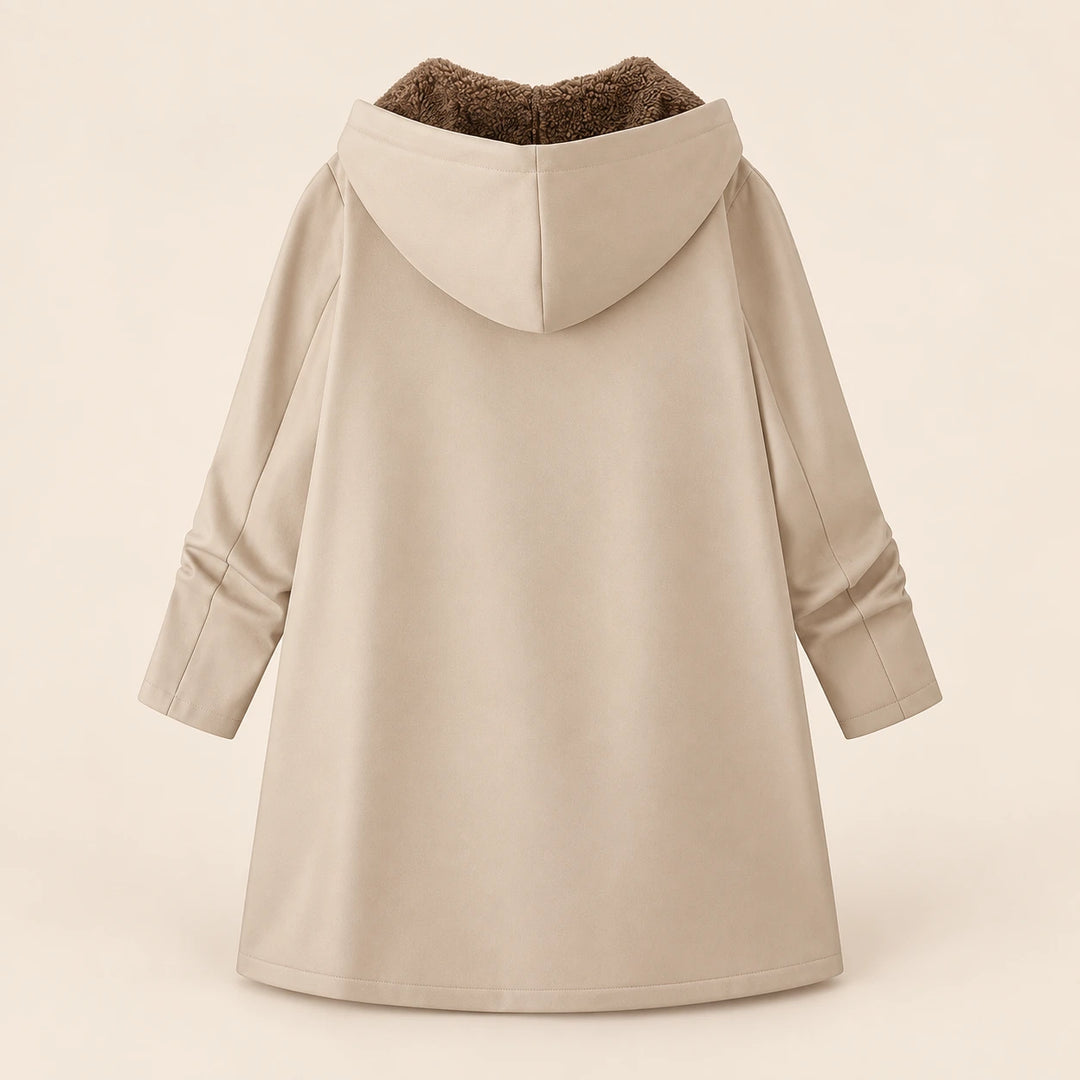 Ysoline | Manteau à capuche doublé effet sherpa