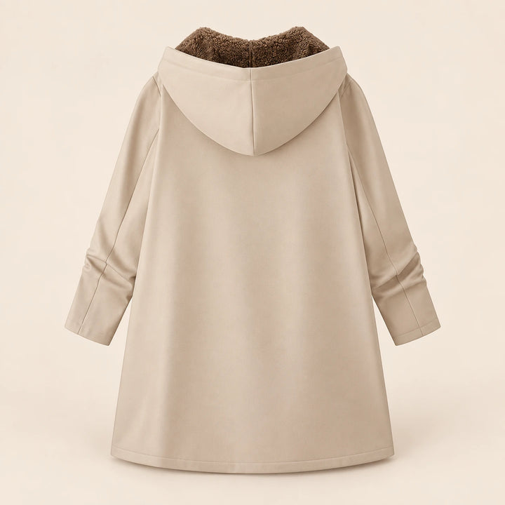 Ysoline | Manteau à capuche doublé effet sherpa