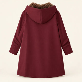 Ysoline | Manteau à capuche doublé effet sherpa