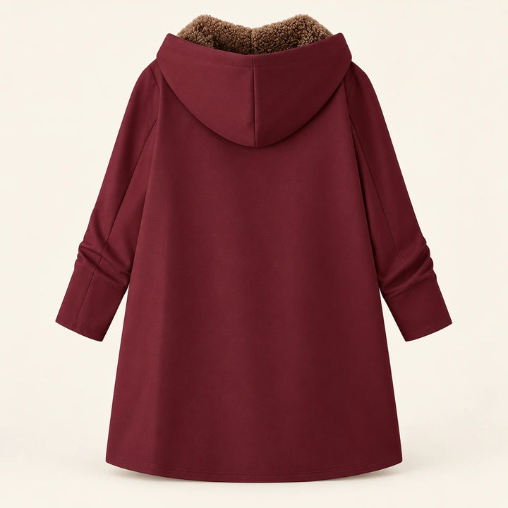 Ysoline | Manteau à capuche doublé effet sherpa