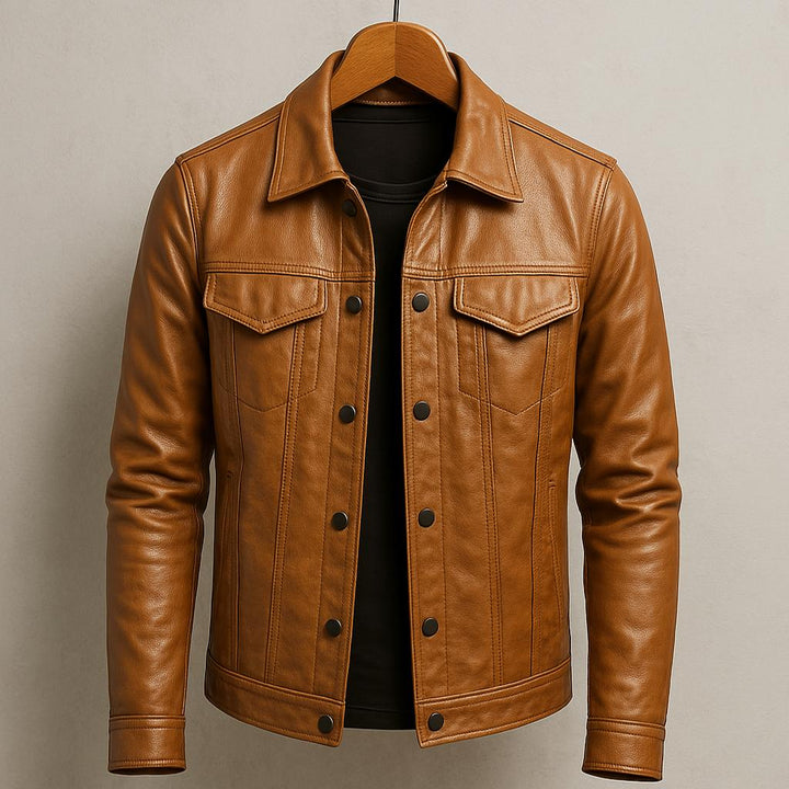 Ambroise | Veste effet cuir style trucker