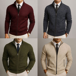 Gilbert | Cardigan zippé homme à col montant