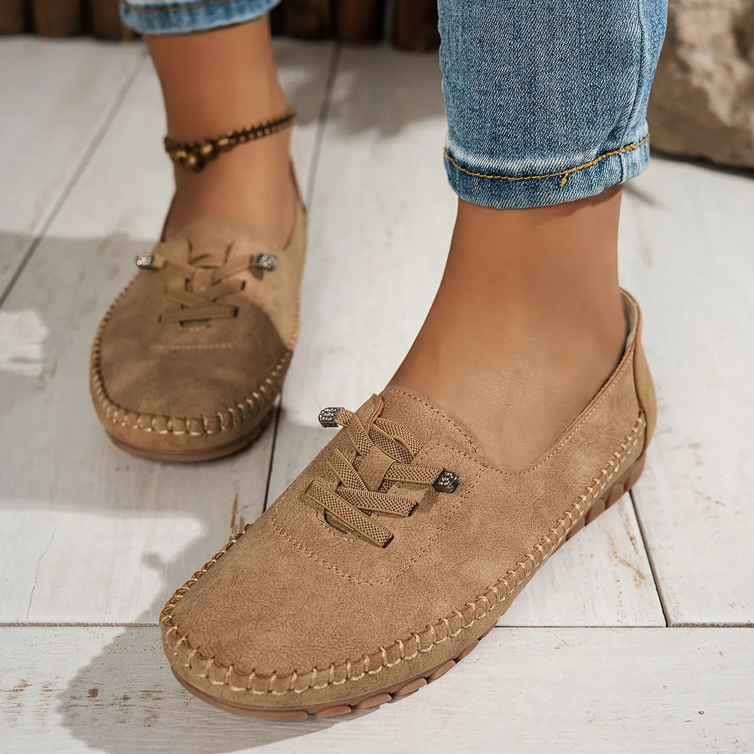 Albane | Mocassins souples à lacets élastiques