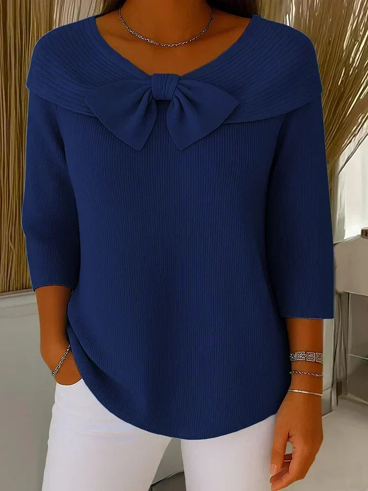 Gaëlle | Pull à nœud et encolure arrondie