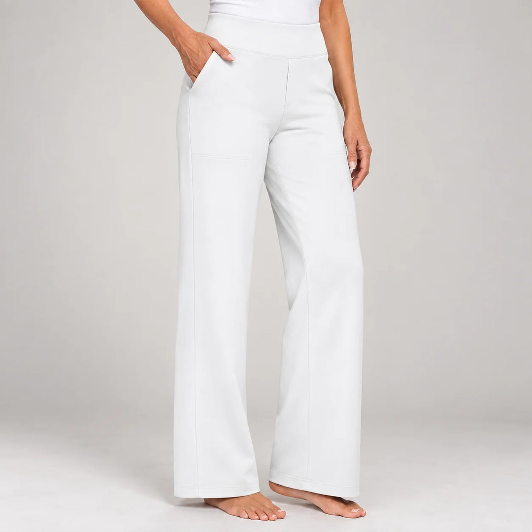 Clarisse | Pantalon large stretch taille haute (1+1 OFFERT)