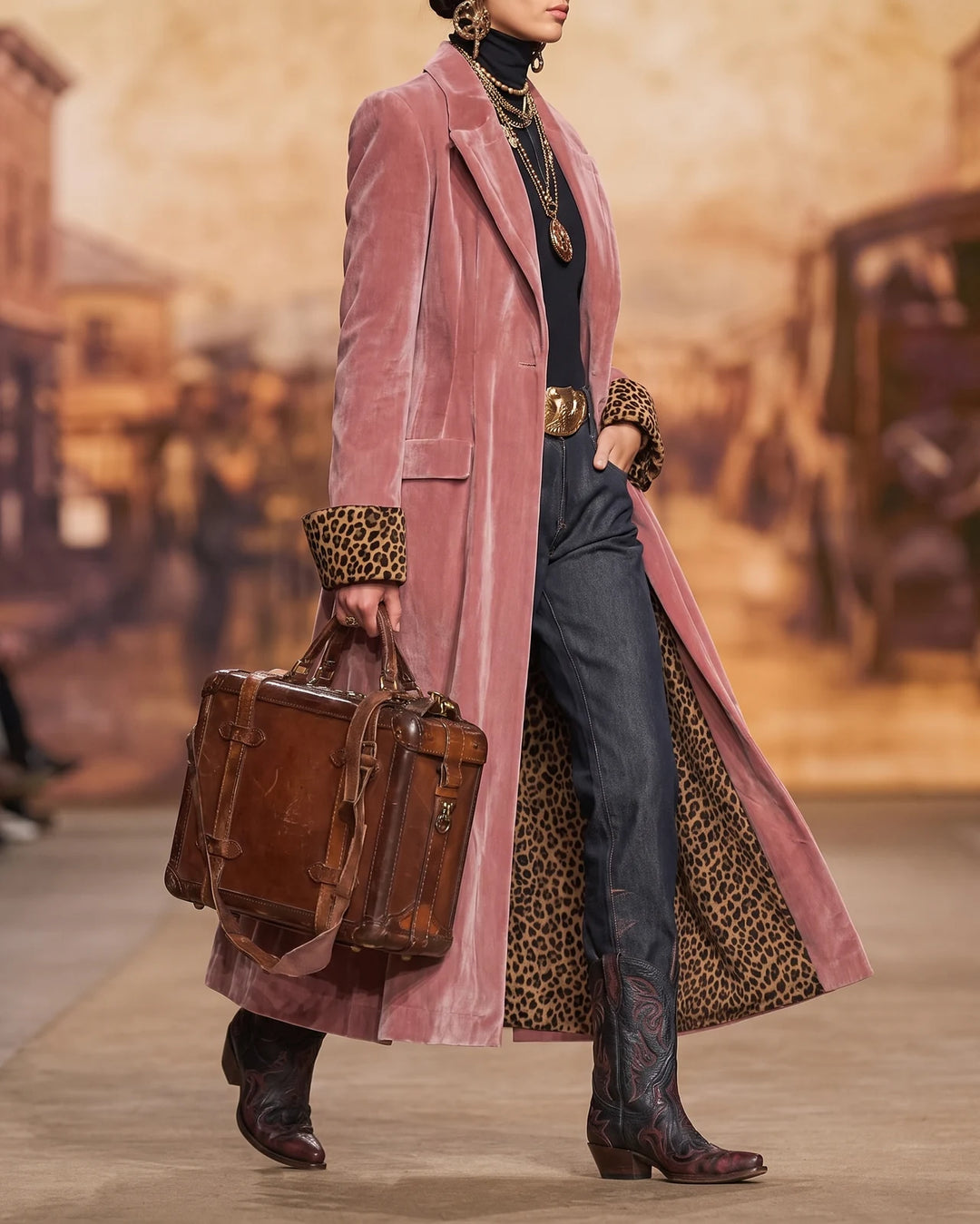 Aliénor | Manteau long ajusté effet velours
