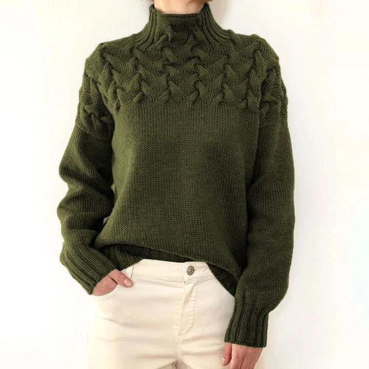 Clélia | Pull col roulé à torsades