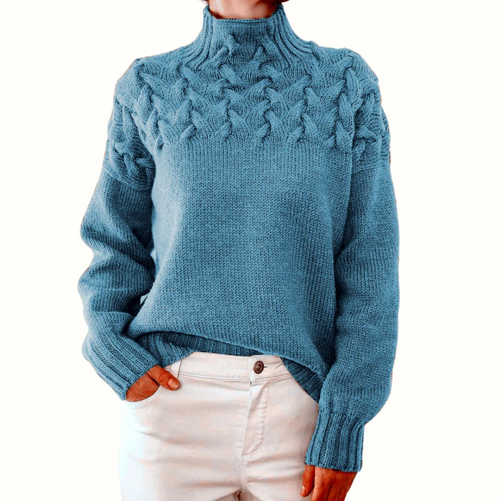 Clélia | Pull col roulé à torsades