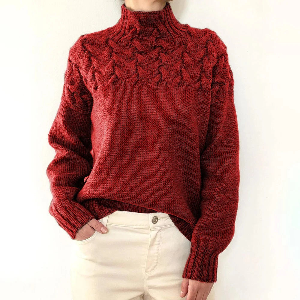 Clélia | Pull col roulé à torsades