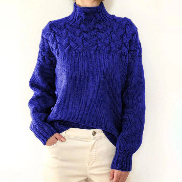 Clélia | Pull col roulé à torsades