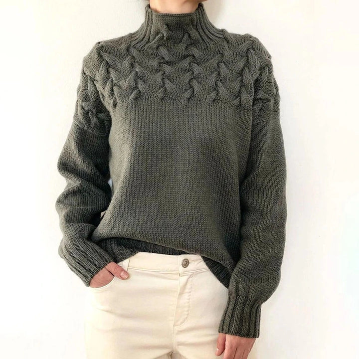 Clélia | Pull col roulé à torsades