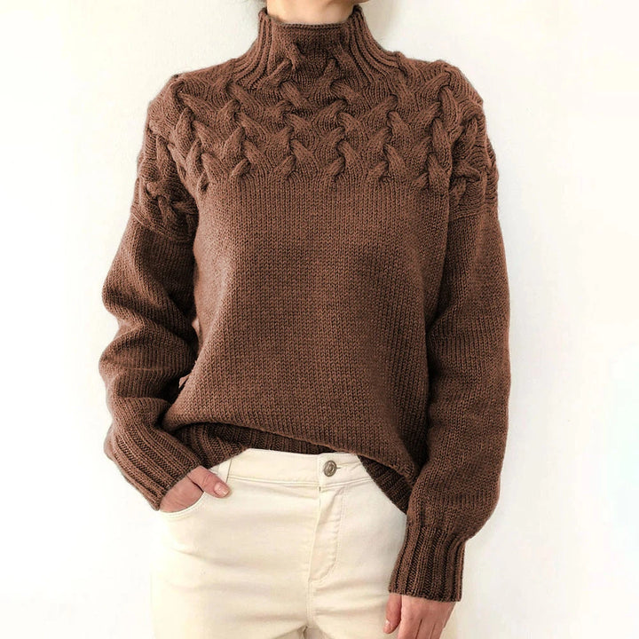 Clélia | Pull col roulé à torsades