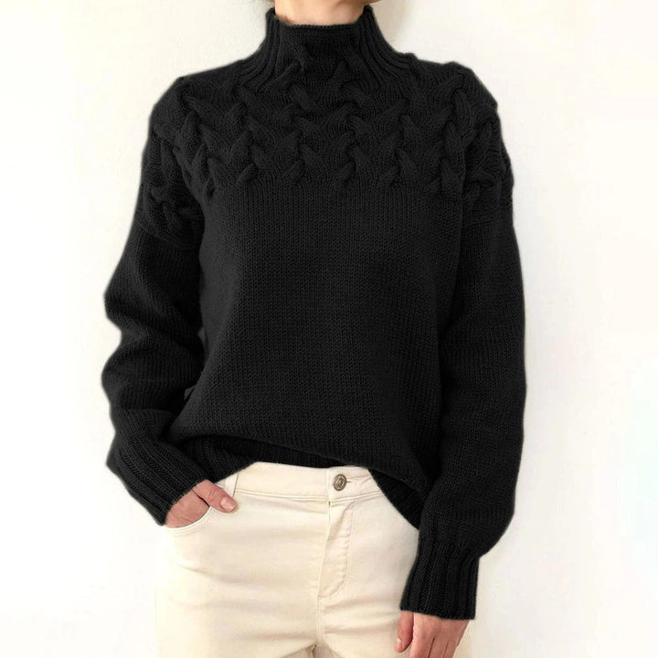 Clélia | Pull col roulé à torsades