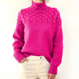 Clélia | Pull col roulé à torsades