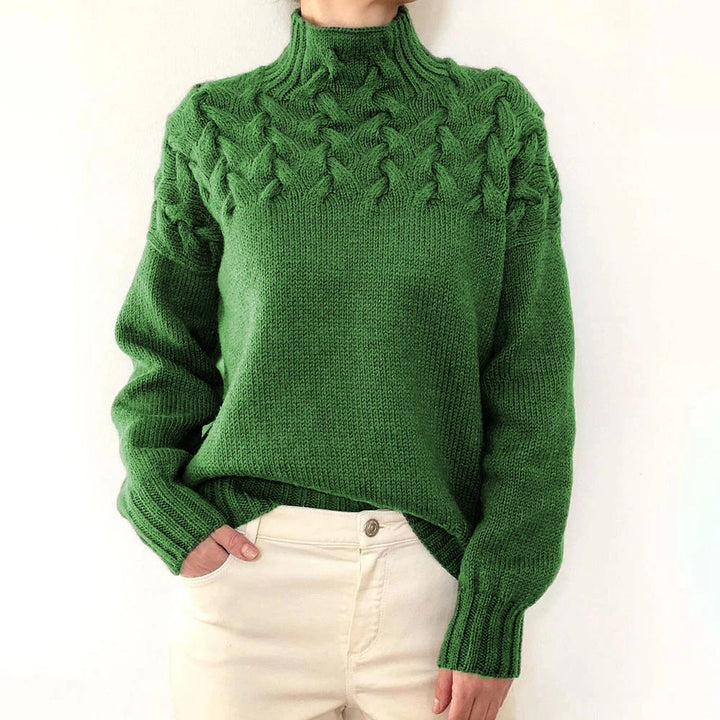 Clélia | Pull col roulé à torsades