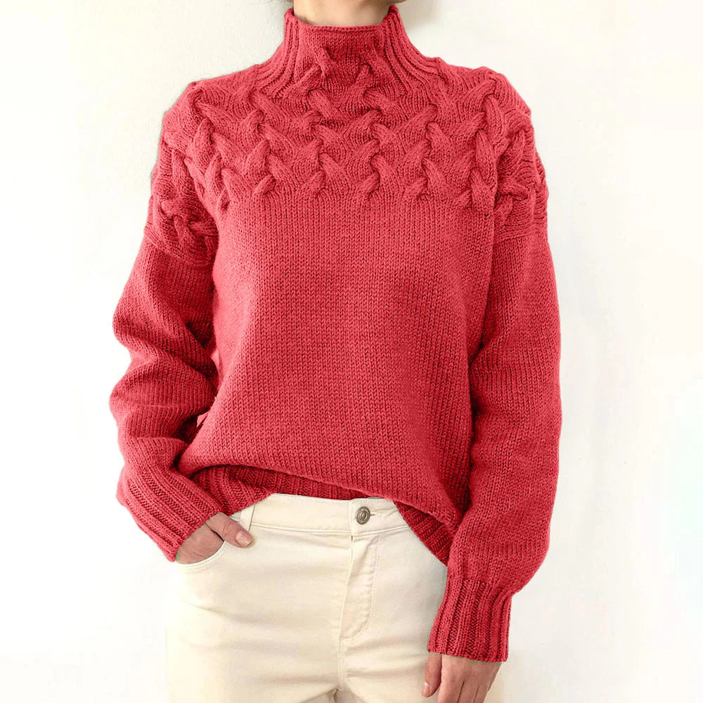 Clélia | Pull col roulé à torsades