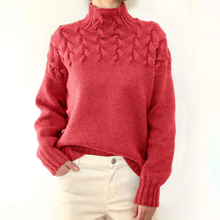 Clélia | Pull col roulé à torsades