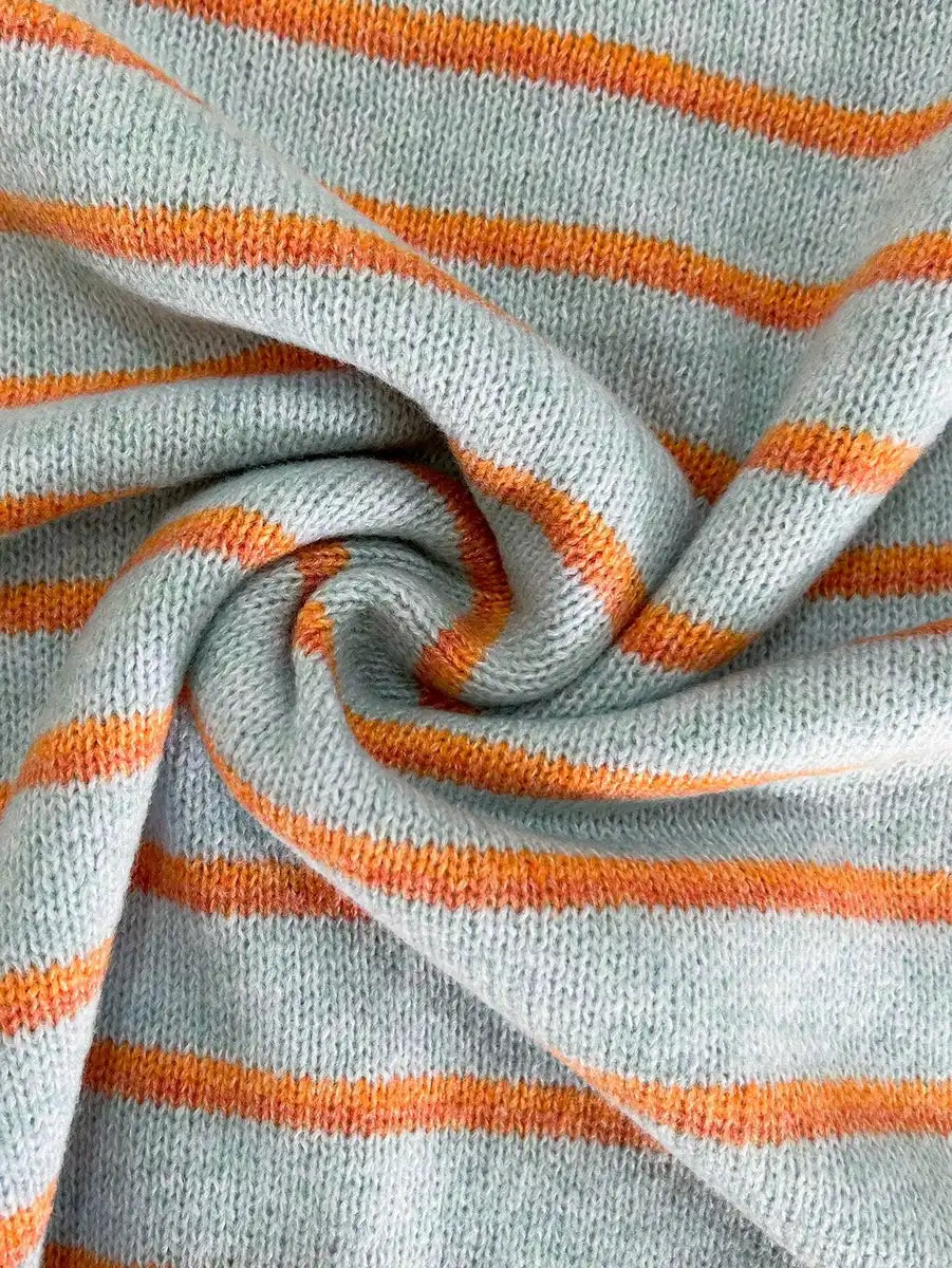 Iseult | Cardigan en maille à rayures contrastées