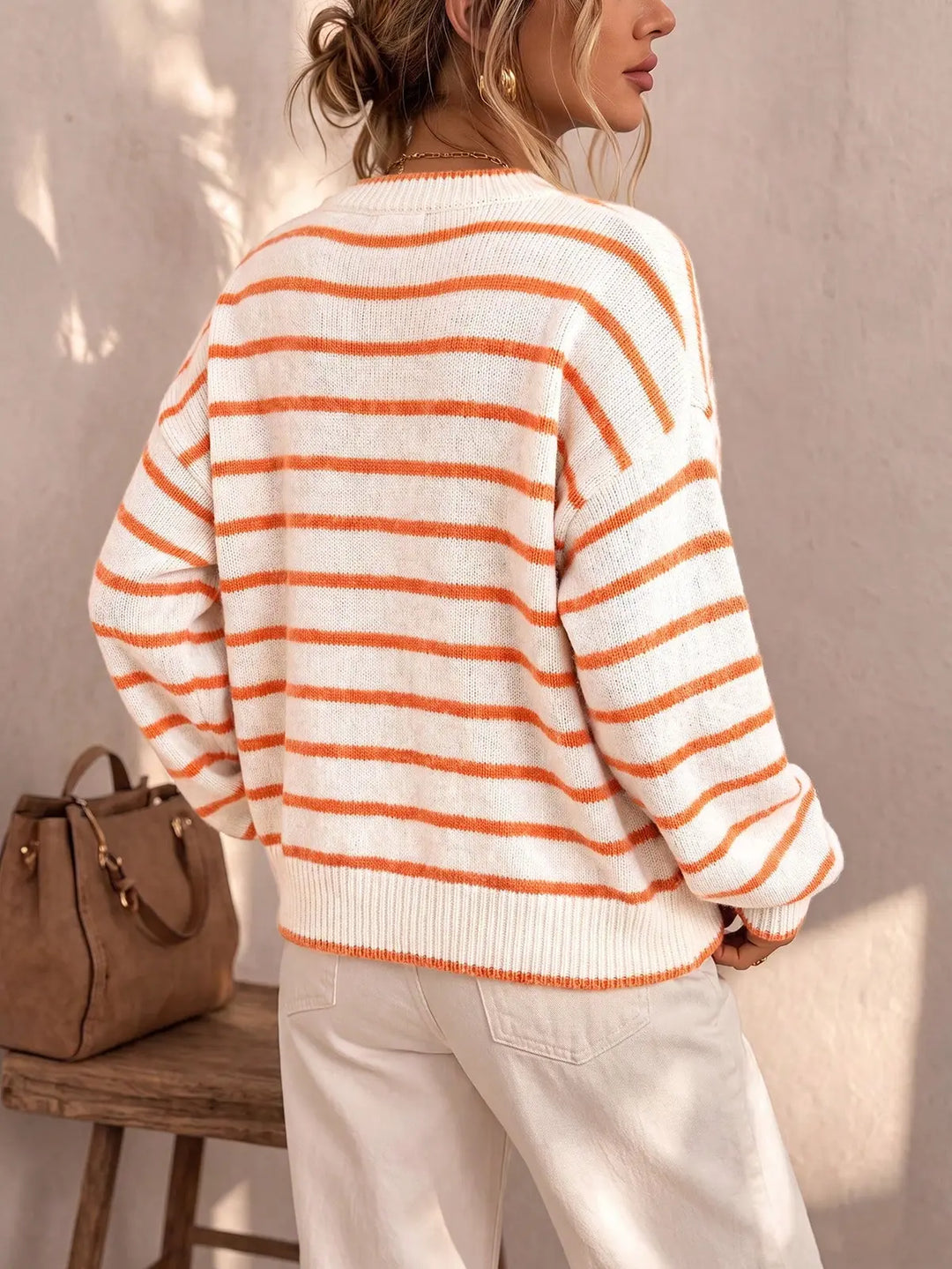 Iseult | Cardigan en maille à rayures contrastées